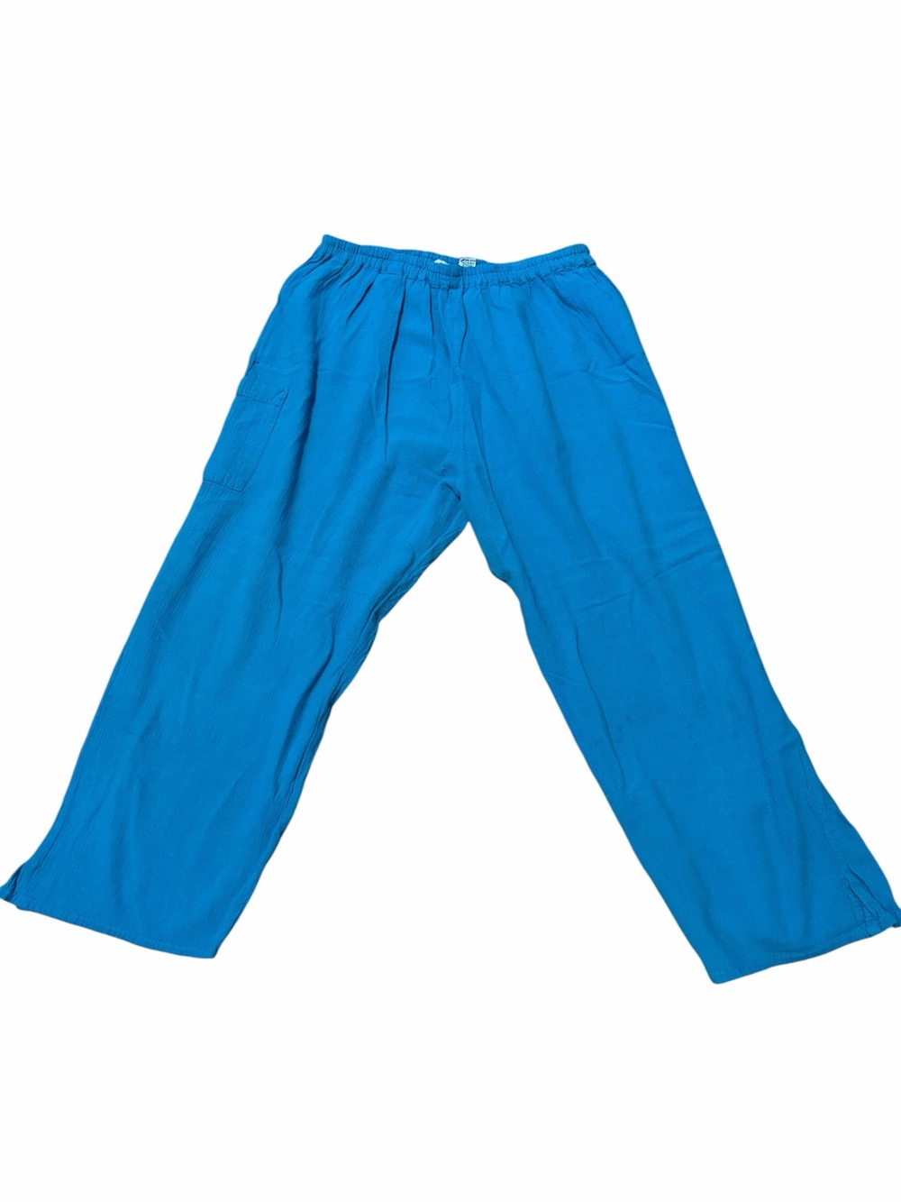 Sucesos Cotton Gauze Capri Pants. (S/M) Turqoise. GUC